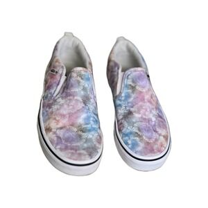 Vans Girl's Asher Heart Tie Dye Canvas, Slip On Shoes, Big Kid, Youth Size 5